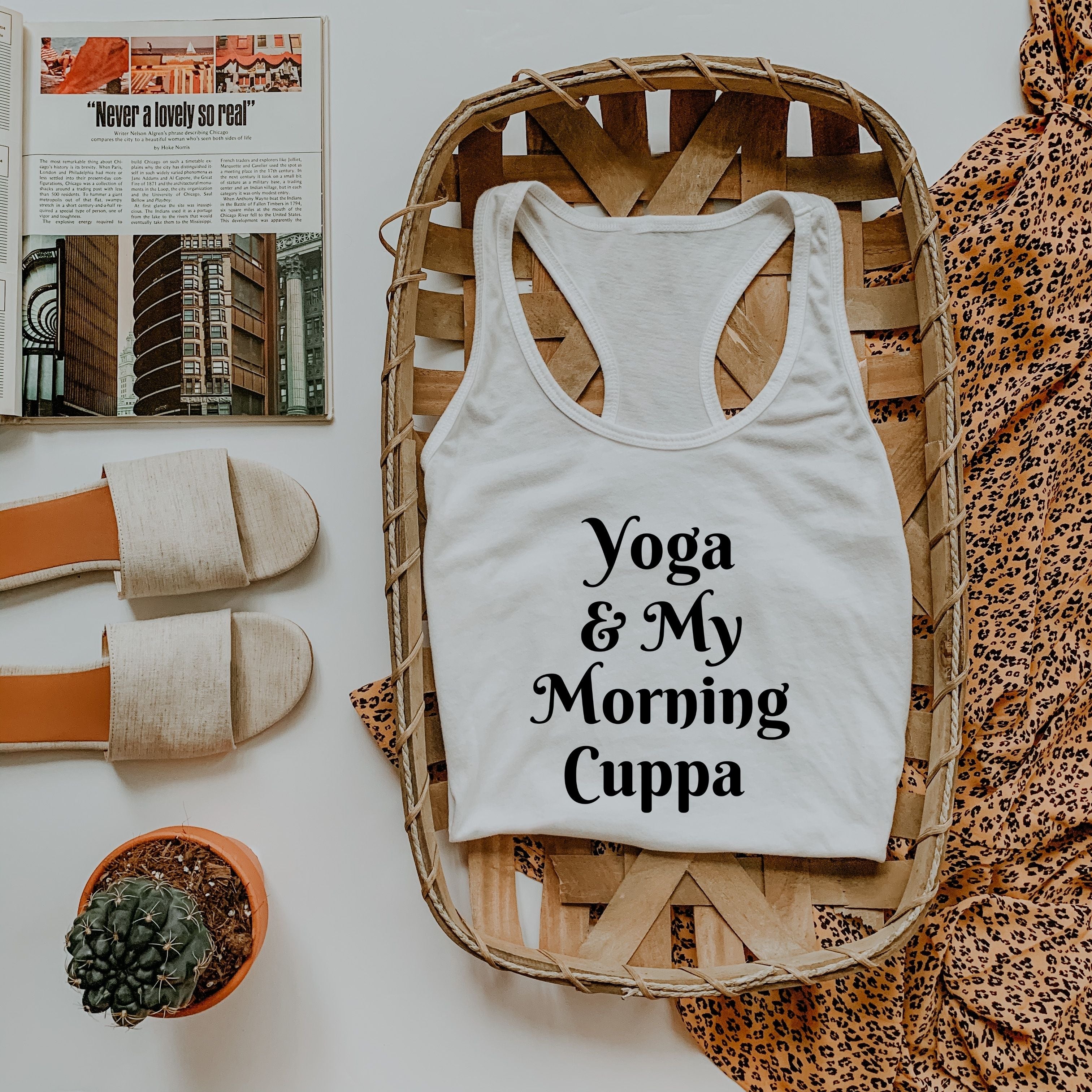 Yoga & My Morning Cuppa Ideal Racerback Tank