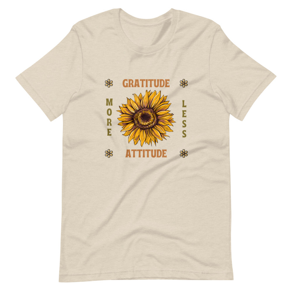 More Gratitude Less Attitude Sunflower T-Shirt