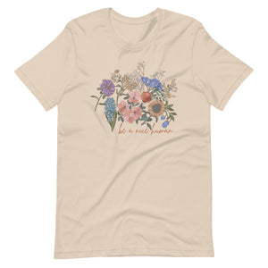 Be A Nice Human Botanical T-Shirt